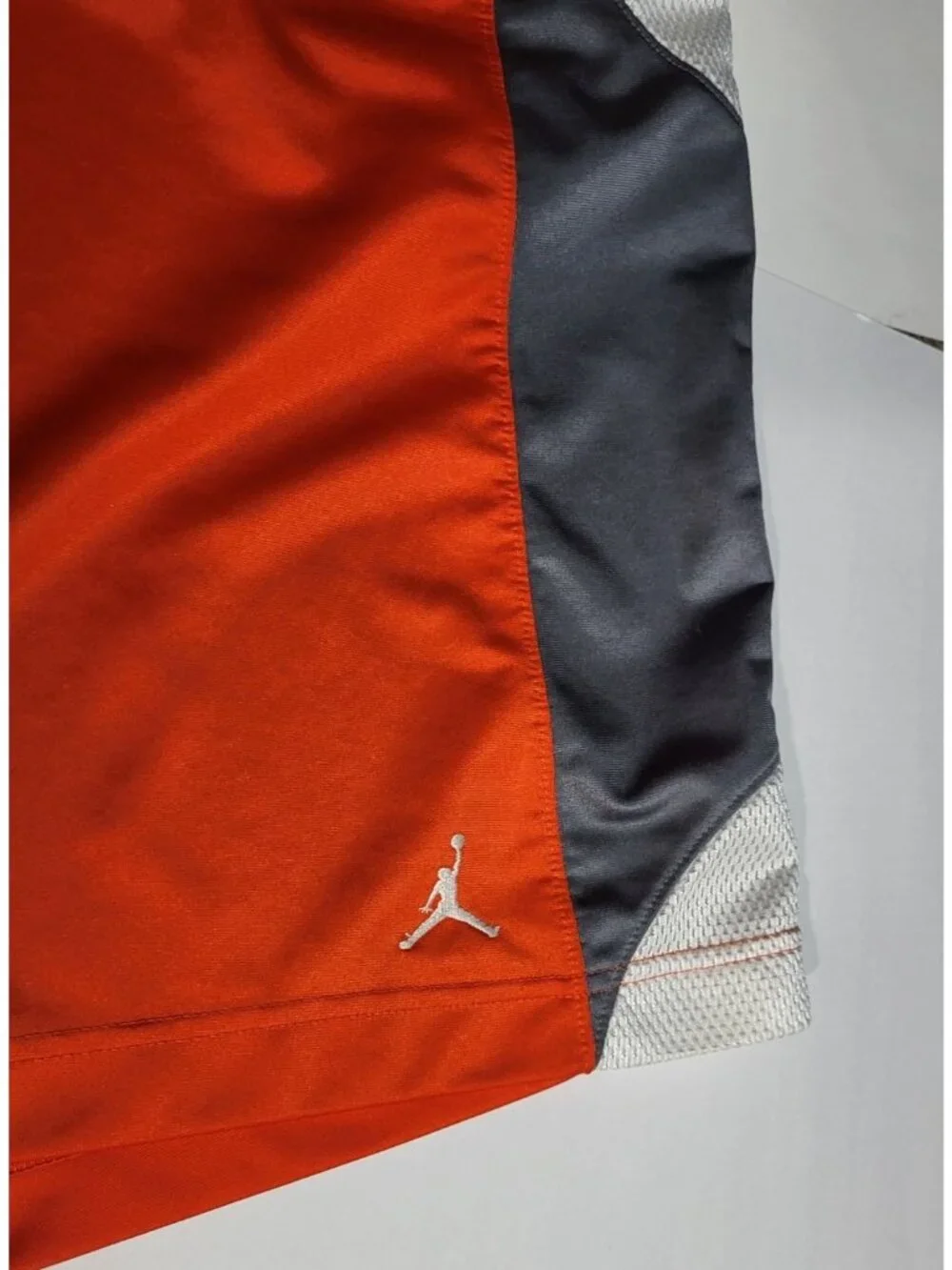 Vtg Nike Air Jordan Durasheen Mens Orange & Gray Athletic Shorts Y2k XL